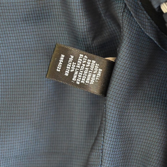 Banana Republic Monogram‎ 36R Black Trabaldo Super 110s 762190 Suit Jacket Coat - Picture 5 of 16